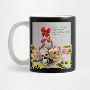 Skull Live as if you were to die tomorrow. Mug